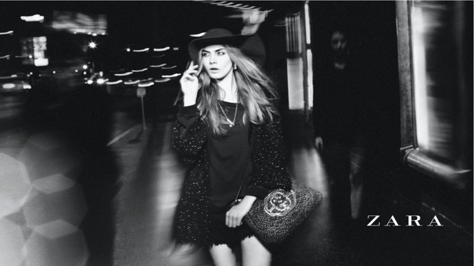 Cara Delevingne en la nueva campaña de Zara TRF
