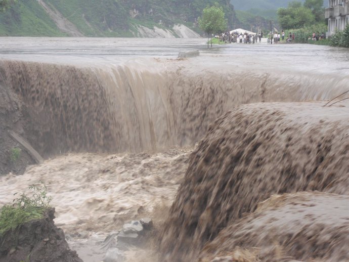 Inundaciones en Corea del Norte