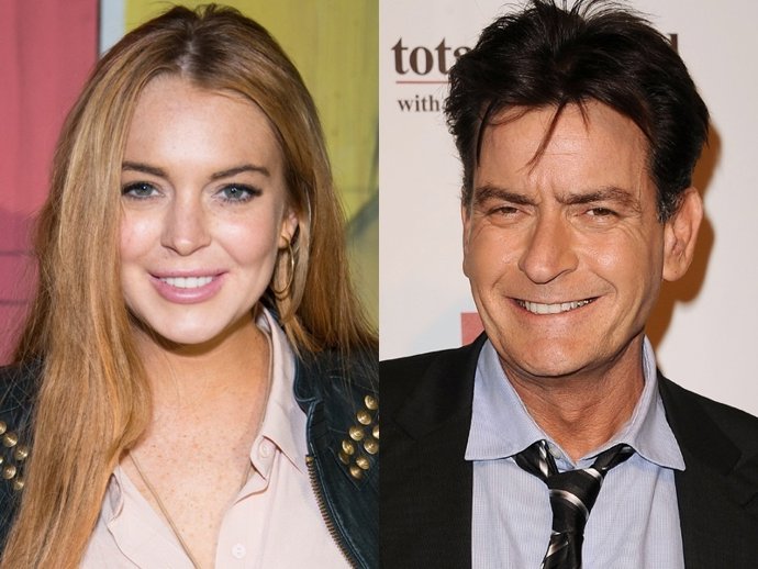 Lohan y Sheen Scary Movie 5 Montaje
