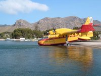 Incendios.- Los hidroaviones ya actúan en el fuego de La Gomera