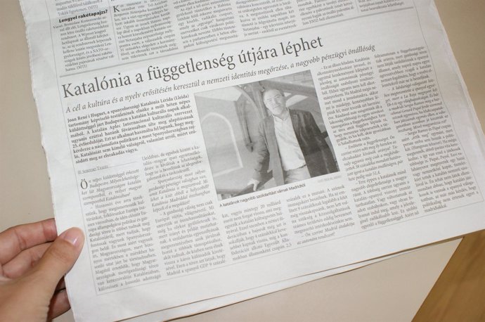 El presidente de la Diputación de Lleida, entrevistado en un diario de Hungría