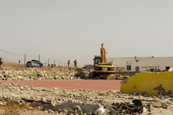 Derribo de la cancha antigua de El Castillo, en Fuerteventura