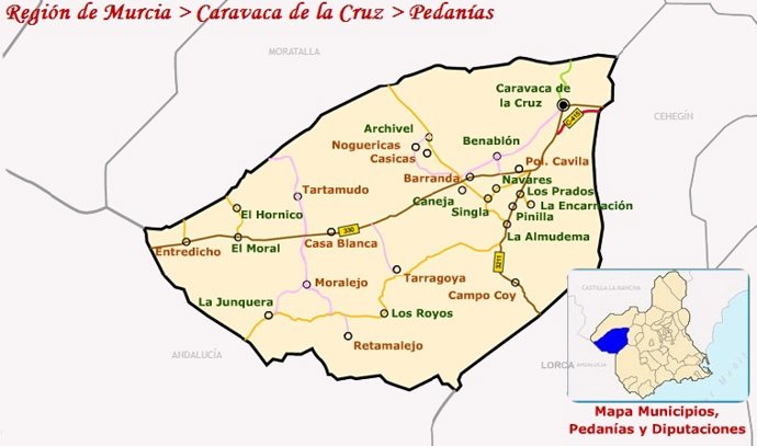 Mapa Caravaca