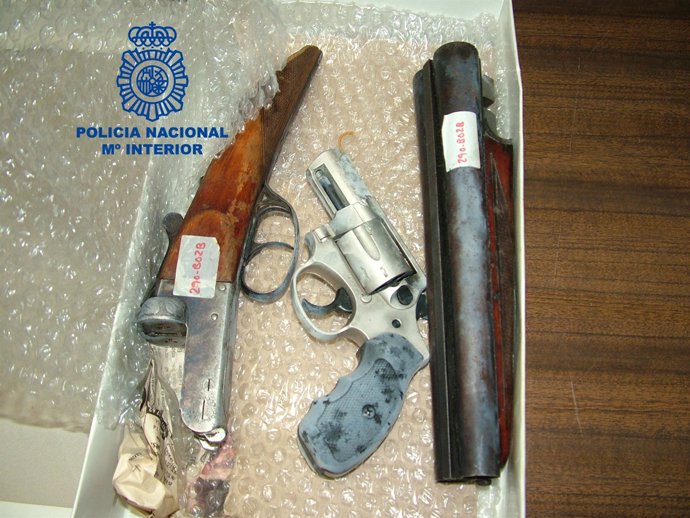 Armas intervenidas por la Policía Nacional