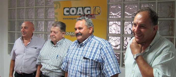 Carrión, Lencina, García y Gil, antes de la rueda de prensa