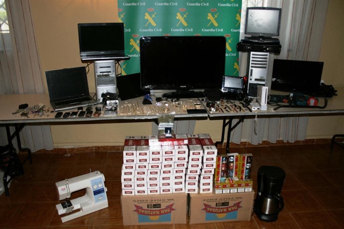 Material incautado en la vivienda de los detenidos