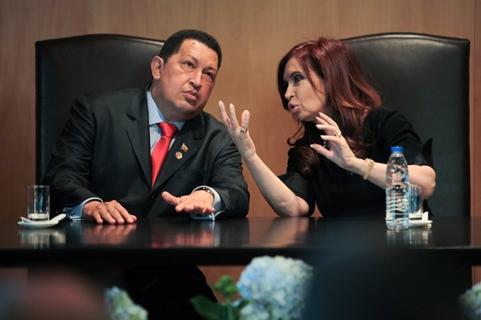 Hugo Chávez y Cristina Fernández de Kirchner