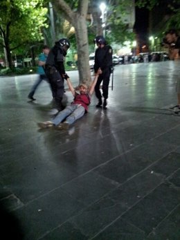 15M,  Desalojo En Plaza España