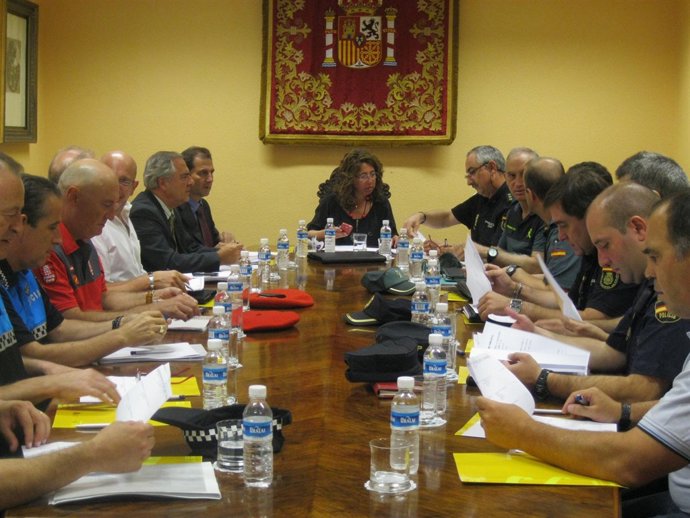 Reunión para la organización de la seguridad en la Vuelta Ciclista.