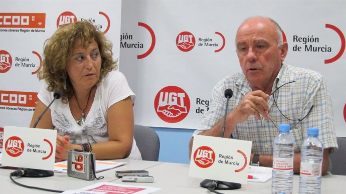 Matilde Candel (UGT) y José Cánovas (CCOO)