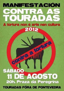Manifestación contra los toros de Pontevedra