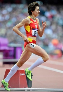 La atleta española Nuria Fernández, fuera del 1.500m