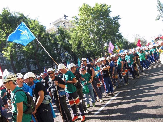 Manifestación De Los Mineros En Madrid