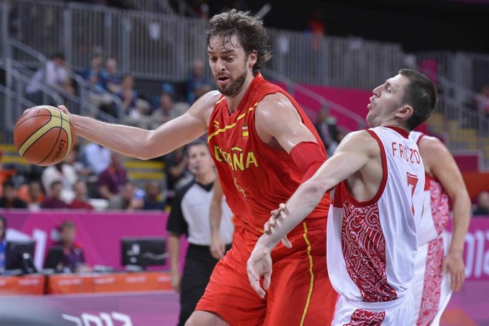 Pau Gasol (España) ante Rusia  Juegos Olímpicos 