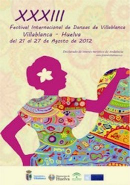 Cartel promocional del Festival Internacional de Danzas de Villablanca.