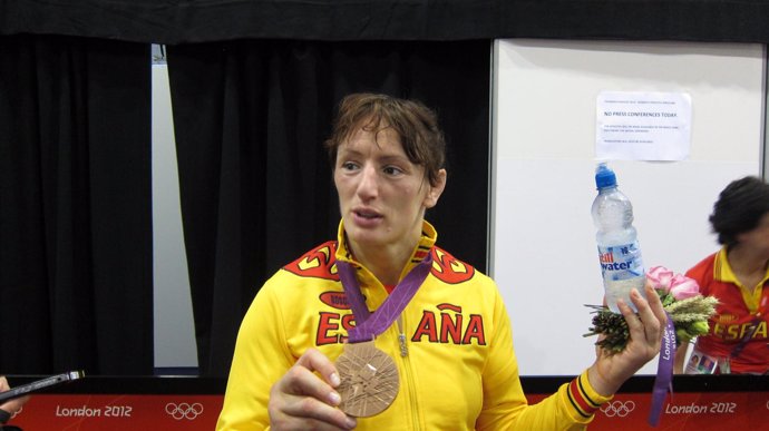Maider Unda con la medalla de bronce