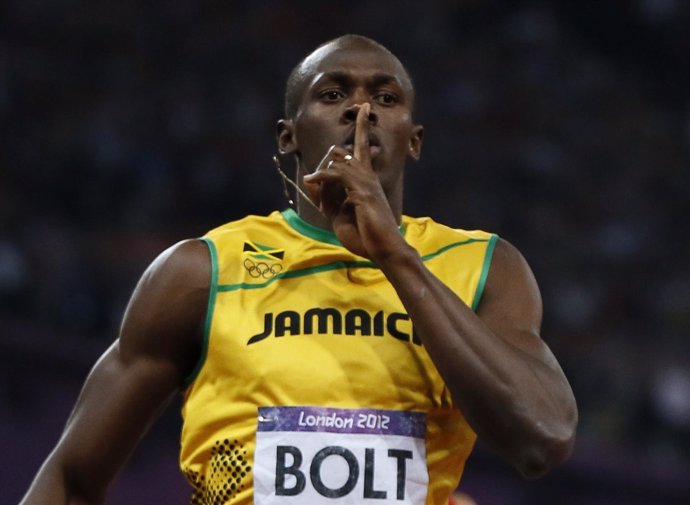 El jamaicano Usain Bolt tras conquistar los 200 metros en Londres