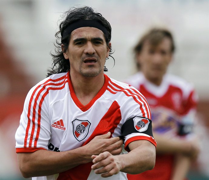 El jugador argentino Ariel 'Burrito' Ortega