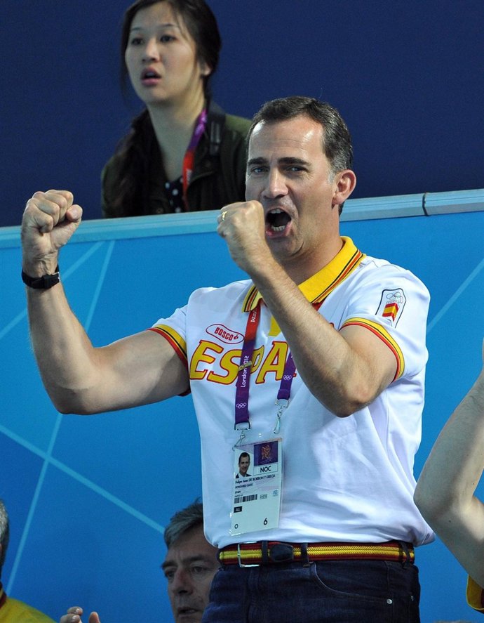 El Príncipe Felipe en la final de waterpolo 