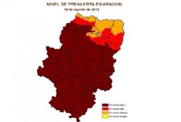Mapa de la alerta de incendios 