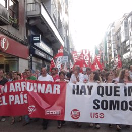 Manifestación en Cantabria contra los recortes