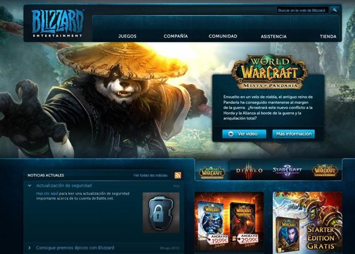 Página web de Blizzard 