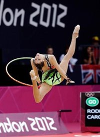 Gimnasia rítmica/Londres.- Carolina Rodríguez, fuera de la final individual con Kanaeva recuperando el primer puesto  