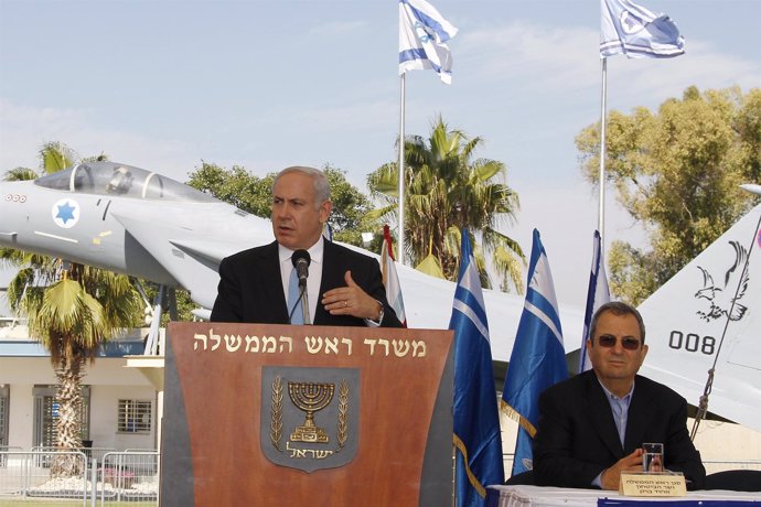Ehud Barak y Benjamin Netanyahu