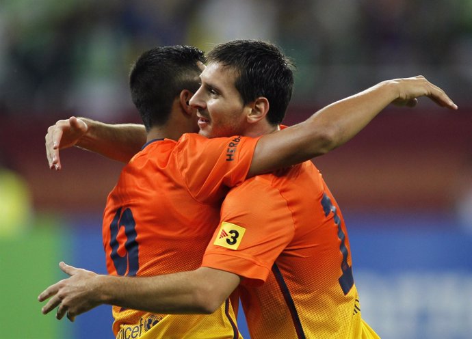 Messi y Alexis en la pretemporada del FC Barcelona