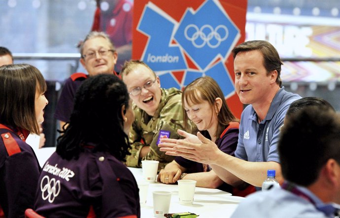 El primer ministro británico, David Cameron, en los Juegos