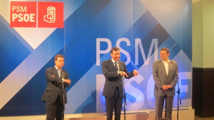 Emiliano García-Page, Tomás Gómez y Ximo Puig