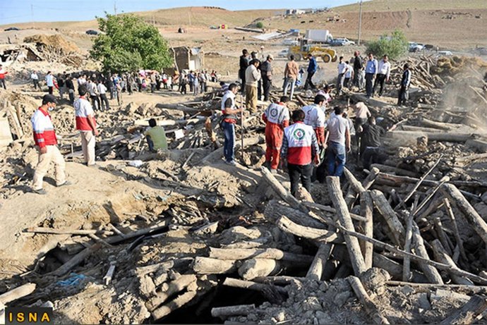Imagen del terremoto en Irán