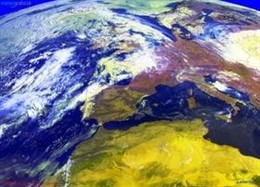 Imagen de satélite de este martes