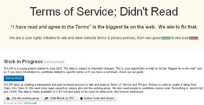 TOS;DR Una Web Colaborativa