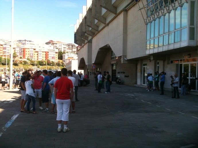 Protesta en los campos de Sport de El Sardinero