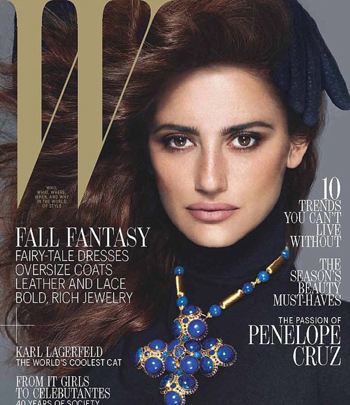 Penélope Cruz en la portada de 'W' 