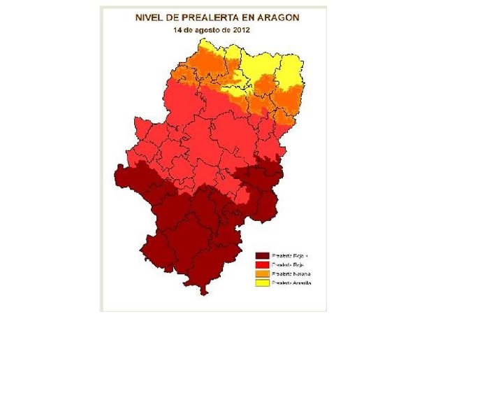 Prealerta + por riesgo de incendios forestales
