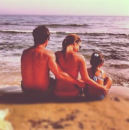 David Bustamante, Paula Echevarría y Daniela en la playa 