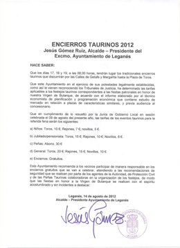 Bando del alcalde de Leganés