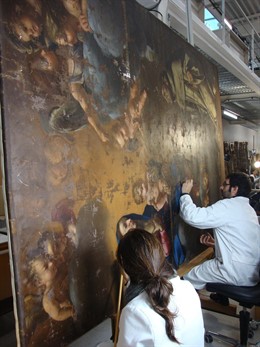 Restauración de 'Lactatio de Sant Bernat de Claravall' y 'Sant Joan Baptista'