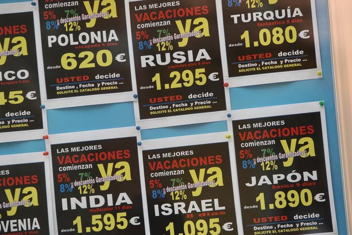 Carteles de las agencias de viaje