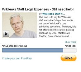 Donaciones para Julian Assange 