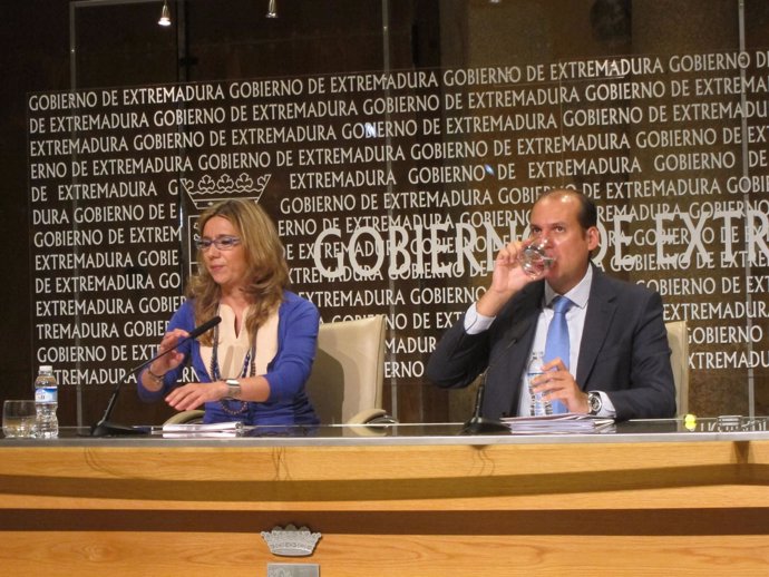 Cristina Teniente en la rueda de prensa del Consejo de Gobierno de Extremadura