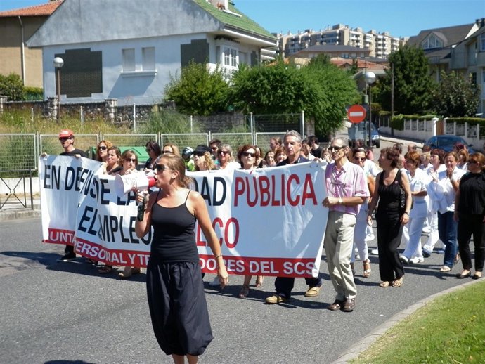 Protesta en Valdecilla 