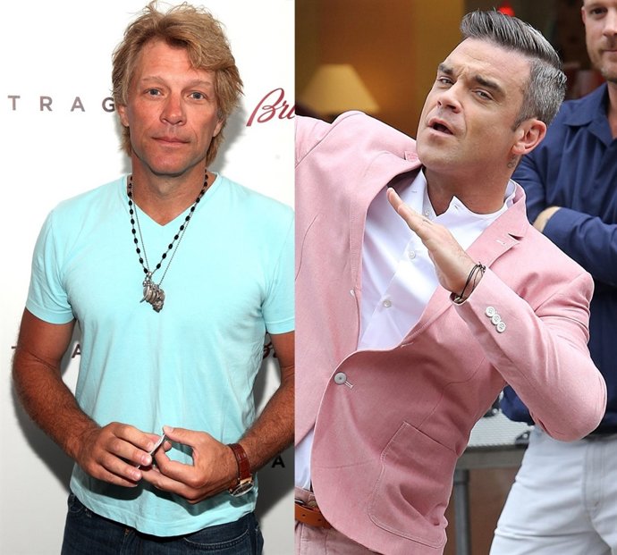 Montaje de Jon Bon Jovi y Robbie Williams 