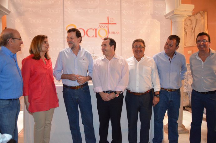 Mariano Rajoy, en su visita al Ayuntamiento de Almonte este sábado