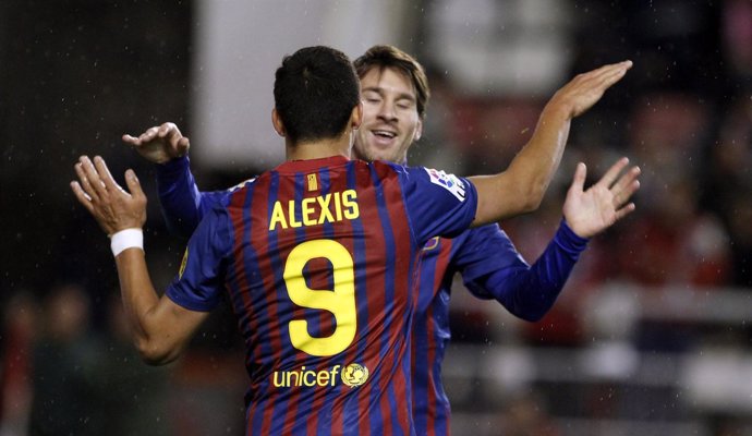 Leo Messi y  Alexis Sánchez