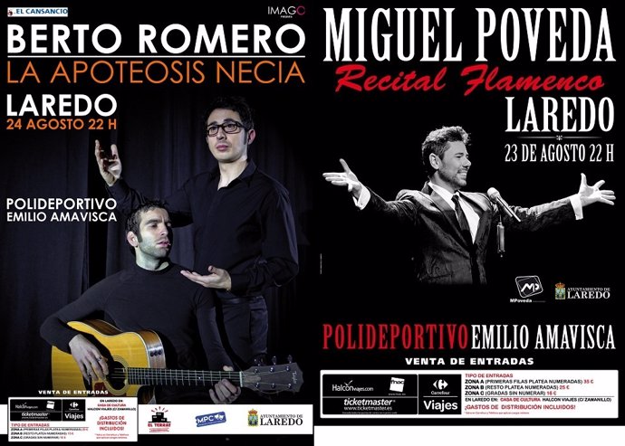 El humorista Berto Romero y el cantaor Miguel Poveda