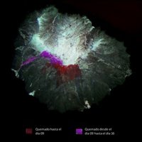 El satélite español Deimos-1 realiza un seguimiento del fuego declarado en La Gomera