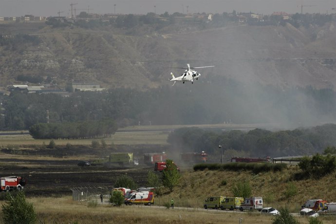 Imagen del accidente de Spanair en Barajas